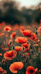 Fototapeta premium Field of poppies