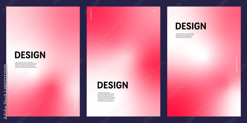 Wall mural minimal backgrounds with red and pink gradient on white blank space for abstract modern design