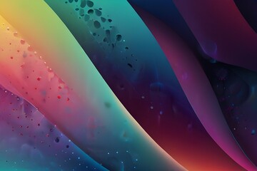 Dynamic abstract background. Gradient color with dots and wavy shape. Generative AI