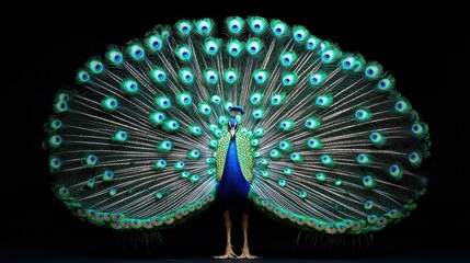 Peacock Displaying Its Majestic Plumage