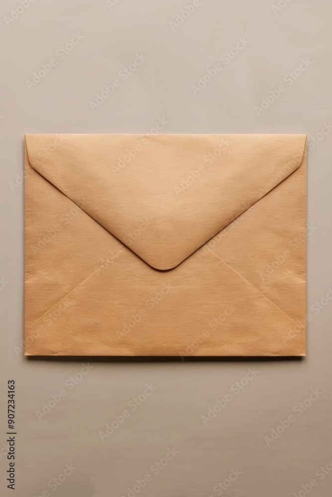 Poster a simple paper envelope with a brown paper inside