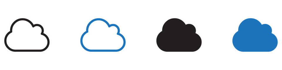 Cloud icon Group symbol or sign vector