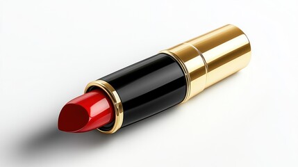 Red Lipstick Isolated on White Background
