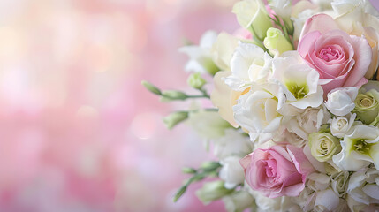 Obraz premium Wedding themed background in elegant pastels background illustration