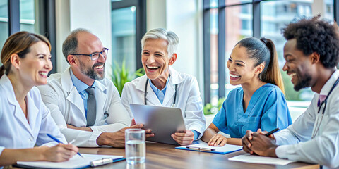 Doctors Laughing During Medical Diagnosis Discussion