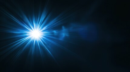 Abstract Blue Light Burst