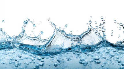 Water Splash on White Background