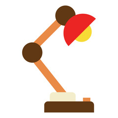 Isolated Desk Lamp Color Icon