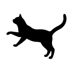 black cat silhouette, cat vector illustration, pet vector art, cats silhouette, black cat vector icon, eps, cartoon black cat