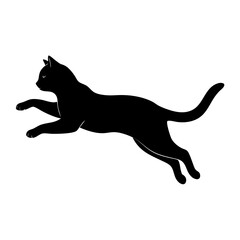 black cat silhouette, cat vector illustration, pet vector art, cats silhouette, black cat vector icon, eps, cartoon black cat