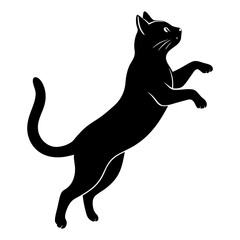 black cat silhouette, cat vector illustration, pet vector art, cats silhouette, black cat vector icon, eps, cartoon black cat