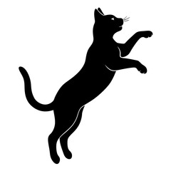 black cat silhouette, cat vector illustration, pet vector art, cats silhouette, black cat vector icon, eps, cartoon black cat