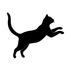black cat silhouette, cat vector illustration, pet vector art, cats silhouette, black cat vector icon, eps, cartoon black cat