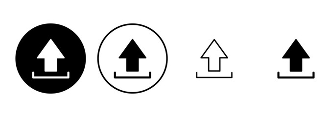 Upload icon set. load data symbol