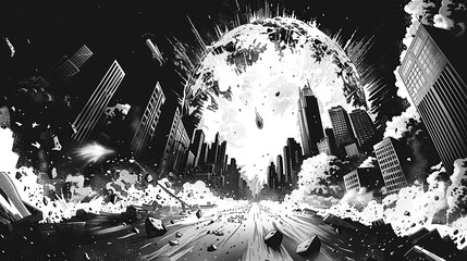 bomb explosion destroyed the city