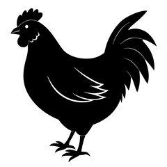 chicken isolated on white, chicken vector illustration, pet vector art, chicken silhouette, rooster  vector icon, eps, baby hen
