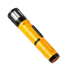 Yellow And Black Flashlight On Transparent Background
