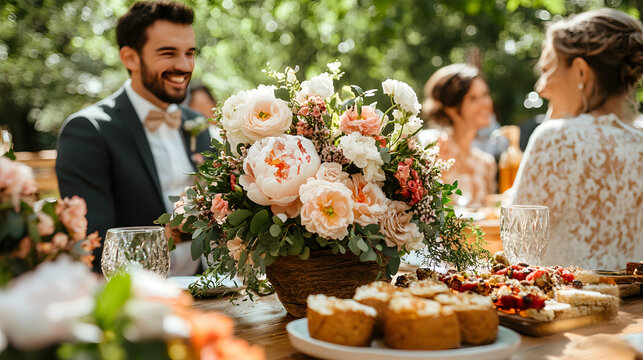 Intimate backyard wedding with homemade organic refresh