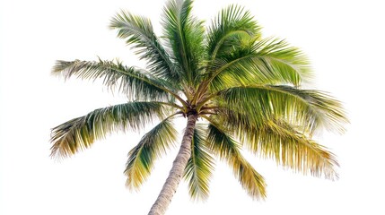 Palm Tree Against a White Background