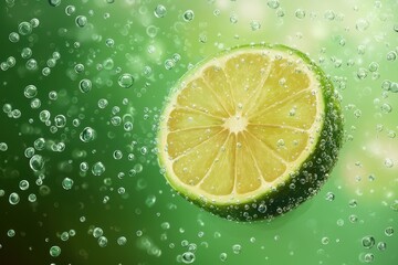 Green Harmony: Lemon and Liquid in Perfect Balance