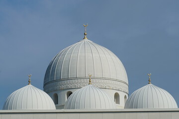 view of mosque dome against blue sky
