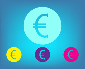 Obraz premium Vector icon on blue background