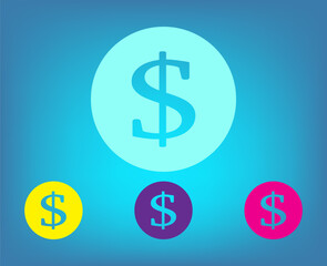 Obraz premium Vector icon on blue background