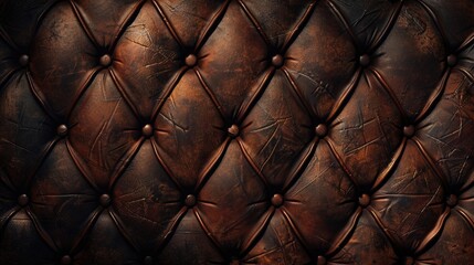 Fototapeta premium Close-up of brown leather car interior, suitable for automotive or design uses