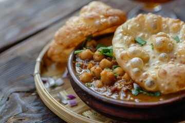 chole bhature indian food