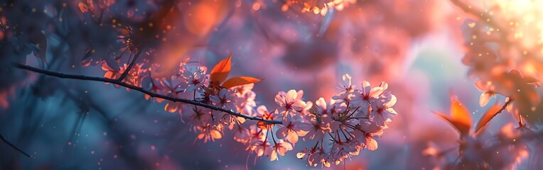 Fototapeta premium Beautiful tree blossom in spring time, soft focus background.