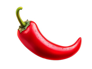 delicious red chili isolated at transparent background