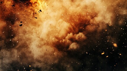 Abstract Explosion of Fire and Smoke