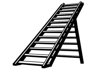
ladder silhouette, metal ladder vector
