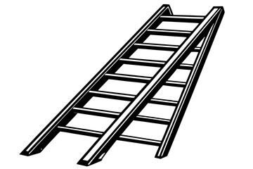 
ladder silhouette, metal ladder vector