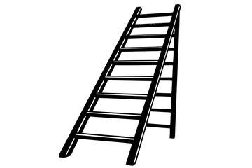 
ladder silhouette, metal ladder vector