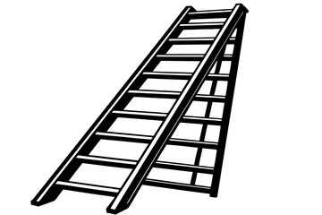 Ladder silhouette vector illustration, Ladder vector logo. ladder Flat icon
