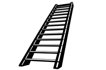 Ladder silhouette vector illustration, Ladder vector logo. ladder Flat icon
