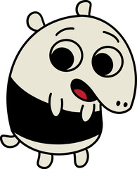 Cute tapir cartoon character