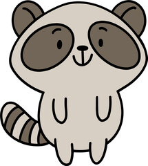 Cute raccoon cartoon character © Aga