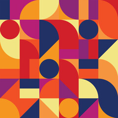 Obraz premium minimal geometric pattern background vector illustration