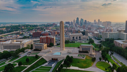 National WWI Muesum at sunrise, Kansas City, Missouri, United States Of America.