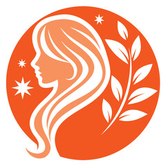 Beauty care logo vector art illustration.
