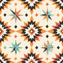 Obraz premium Flat design boho geometric pattern