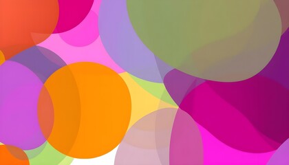 Obraz premium A background with overlapping, translucent shapes in a spectrum of bright, contrasting colors, creating an engaging abstract design. Multiple variations available 