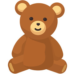 icon teddy bear cartoon vector