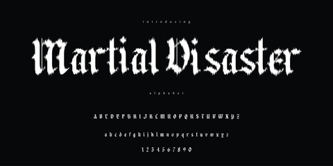 blackletter broken display font bold alphabet abc rock

