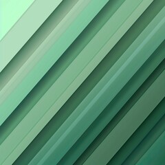 Obraz premium Geometric Green Background with Diagonal Stripes and Gradients. Vector Minimalist Backdrop