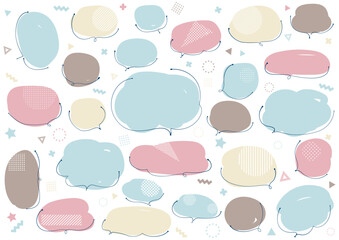 ボールペンの吹き出しセット　文字なし