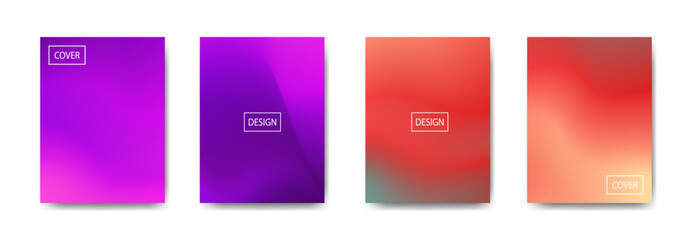 set of abstract background with beautiful gradation color, colorful background for poster flyer banner backdrop.vertical banner.cool fluid background vector illustration