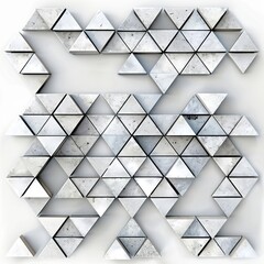 Fototapeta premium Gray triangle patterned on white background
